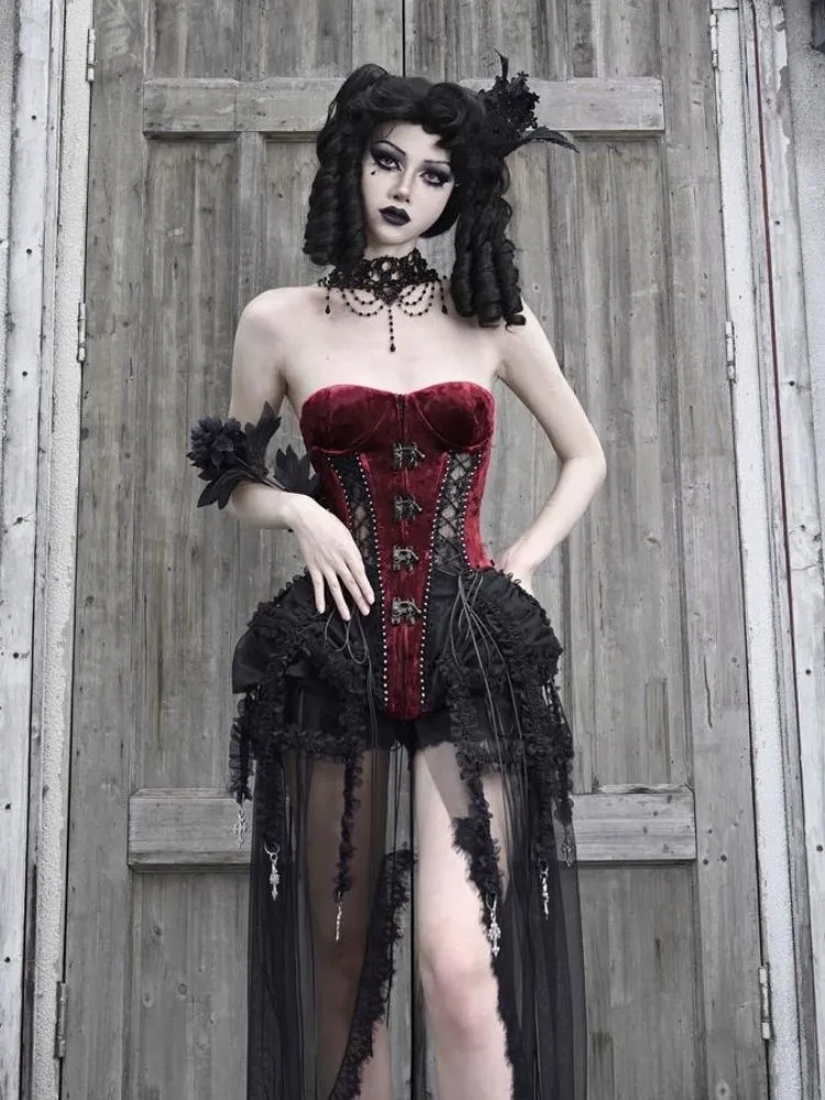 Original Dark  Birdcage Corset Set【s0000002999】