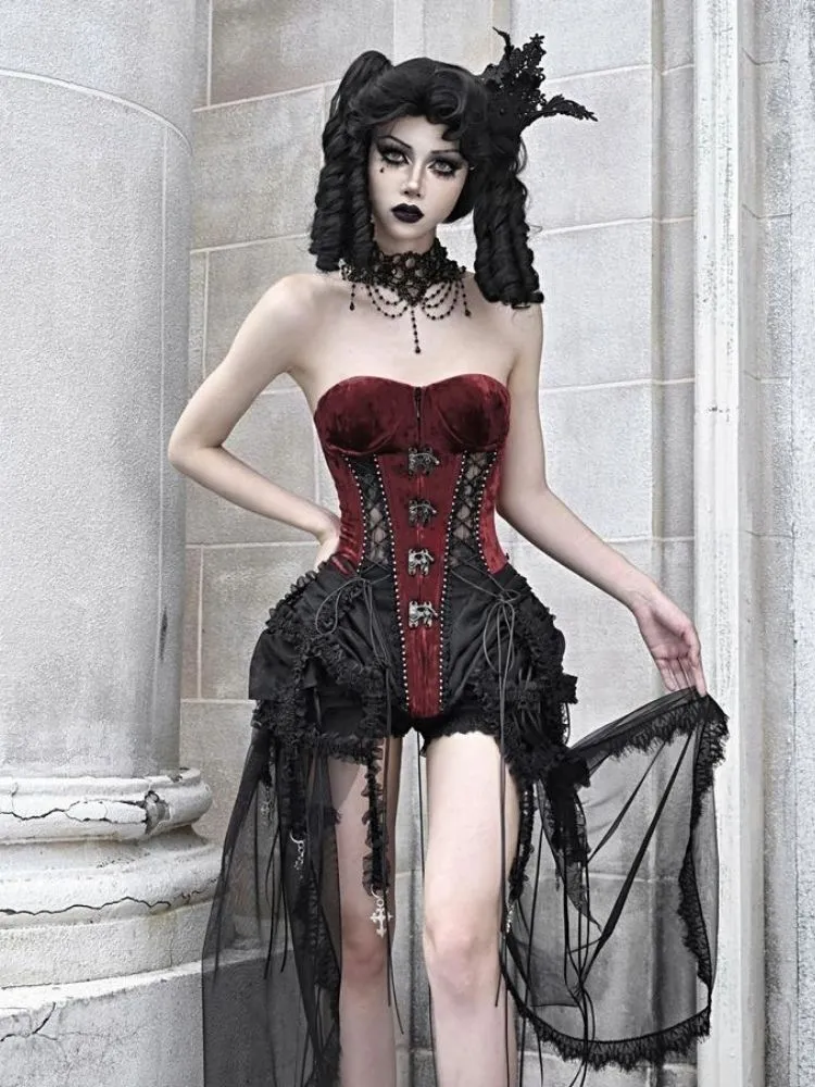 Original Dark  Birdcage Corset Set【s0000002999】