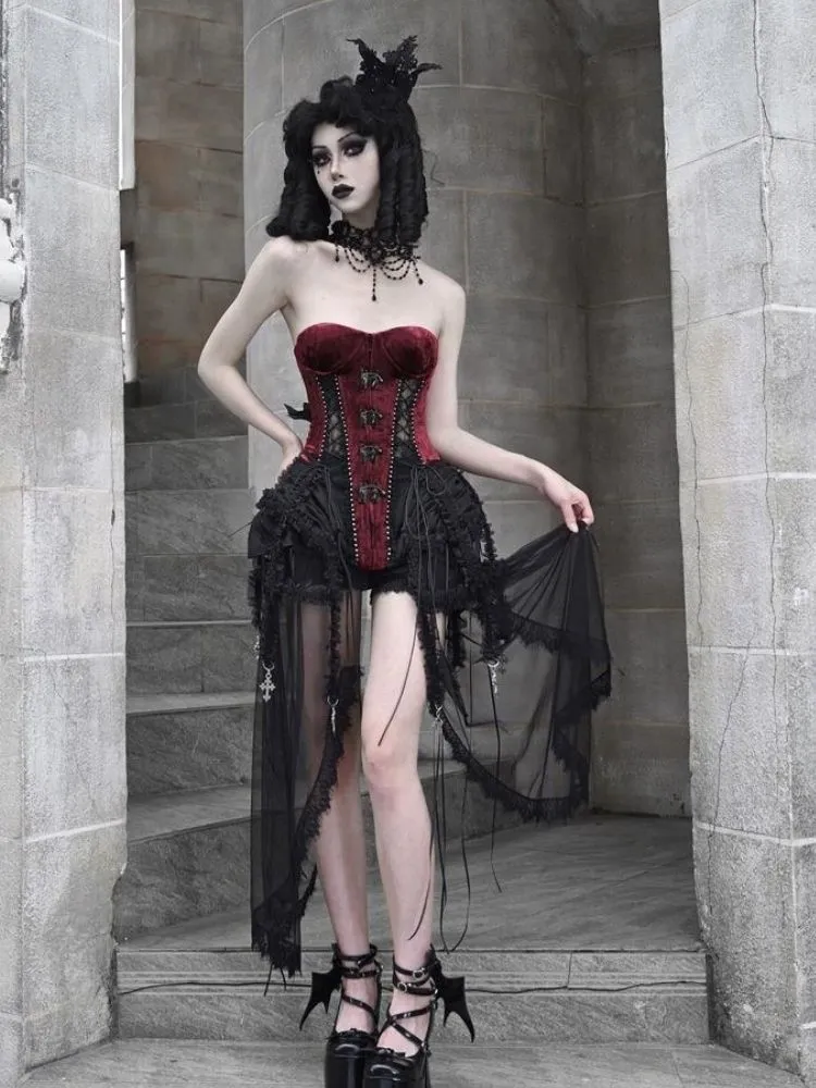 Original Dark  Birdcage Corset Set【s0000002999】