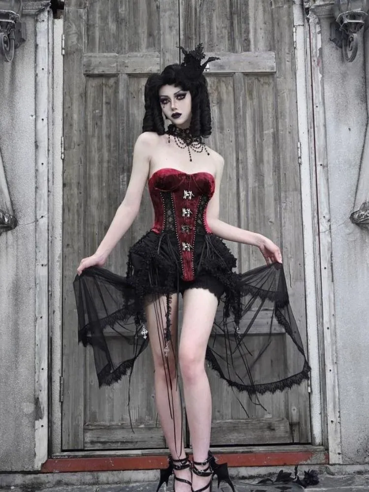 Original Dark  Birdcage Corset Set【s0000002999】