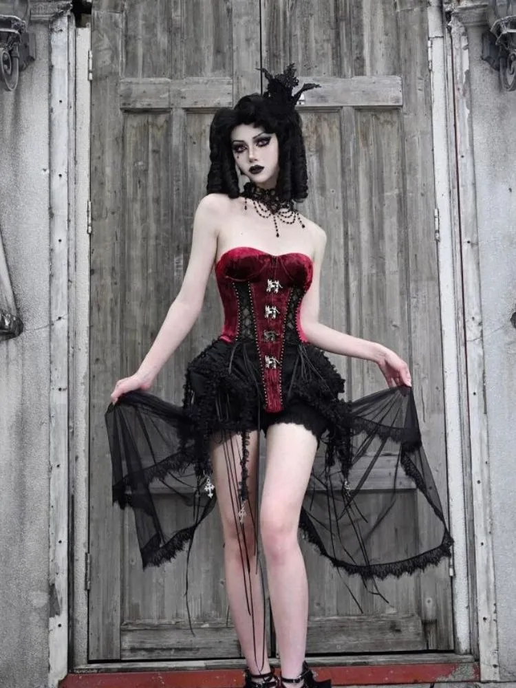 Original Dark  Birdcage Corset Set【s0000002999】