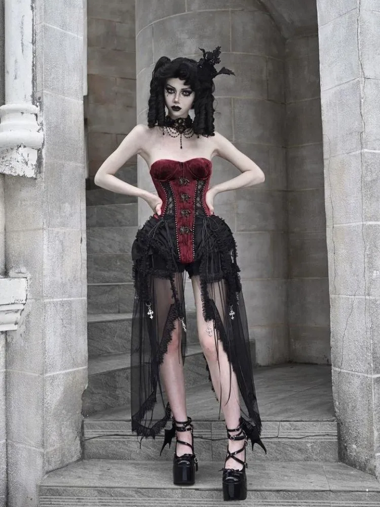 Original Dark  Birdcage Corset Set【s0000002999】