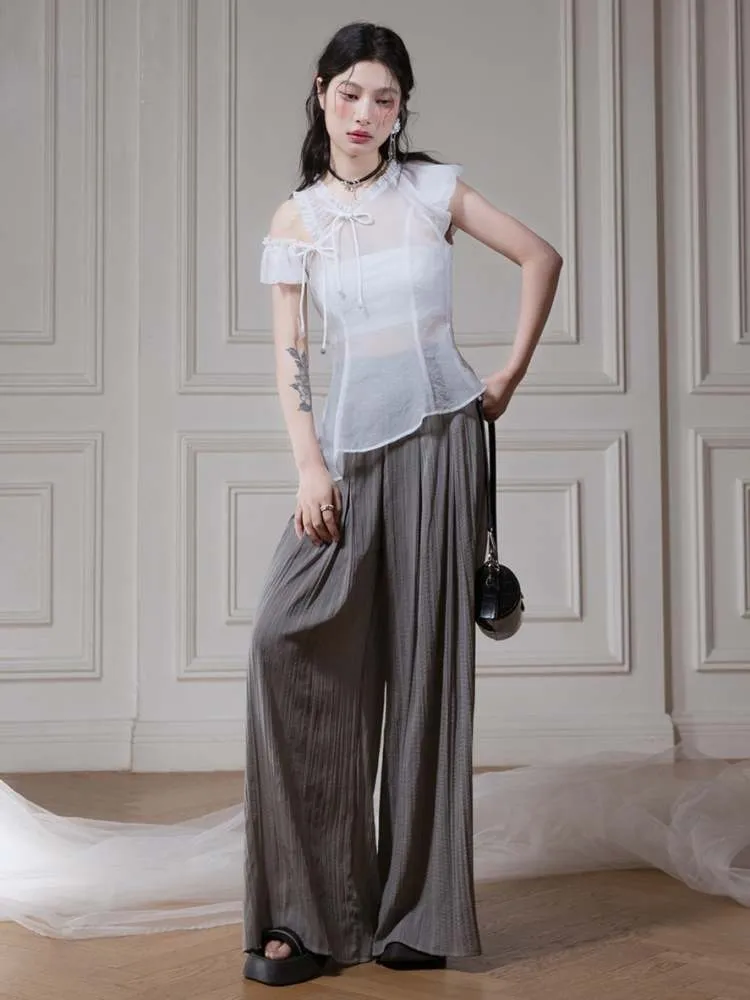 Pleated Loose Wide Pants【s0000007886】