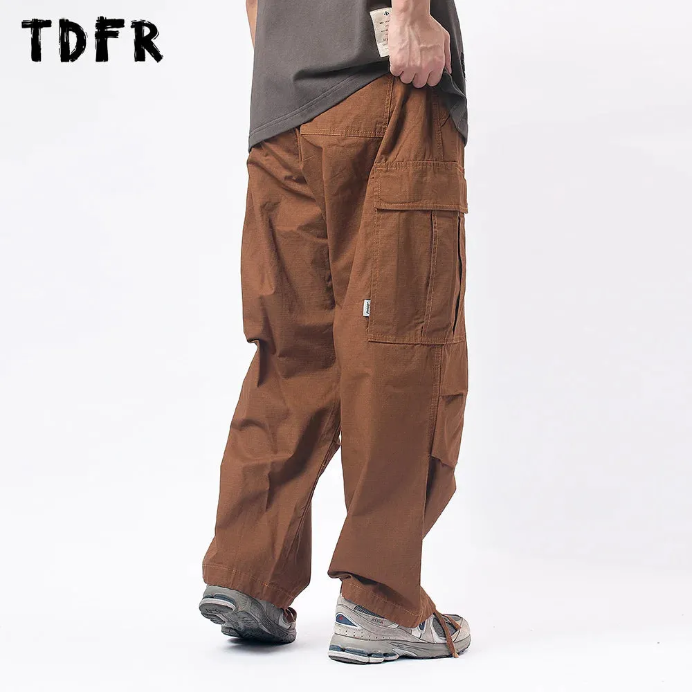 Pocket Cargo Joggers Pants - Pleated Safari Style - Solid Color