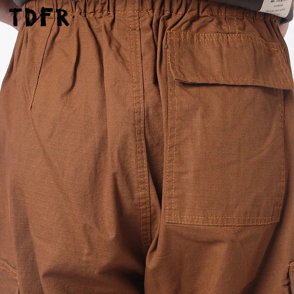 Pocket Cargo Joggers Pants - Pleated Safari Style - Solid Color