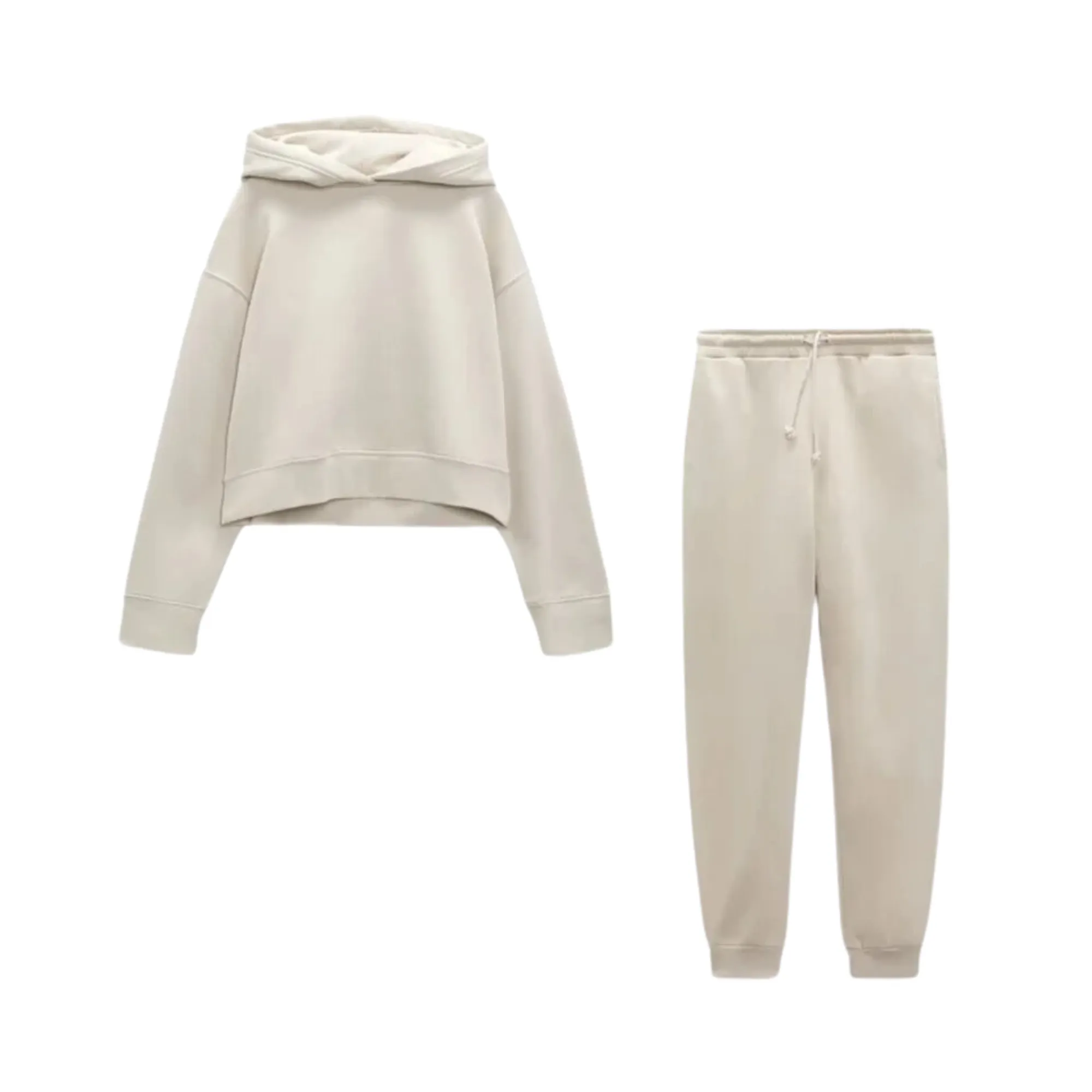 Pre Order:  Hooded Sweatshirt Drawstring Pants Set