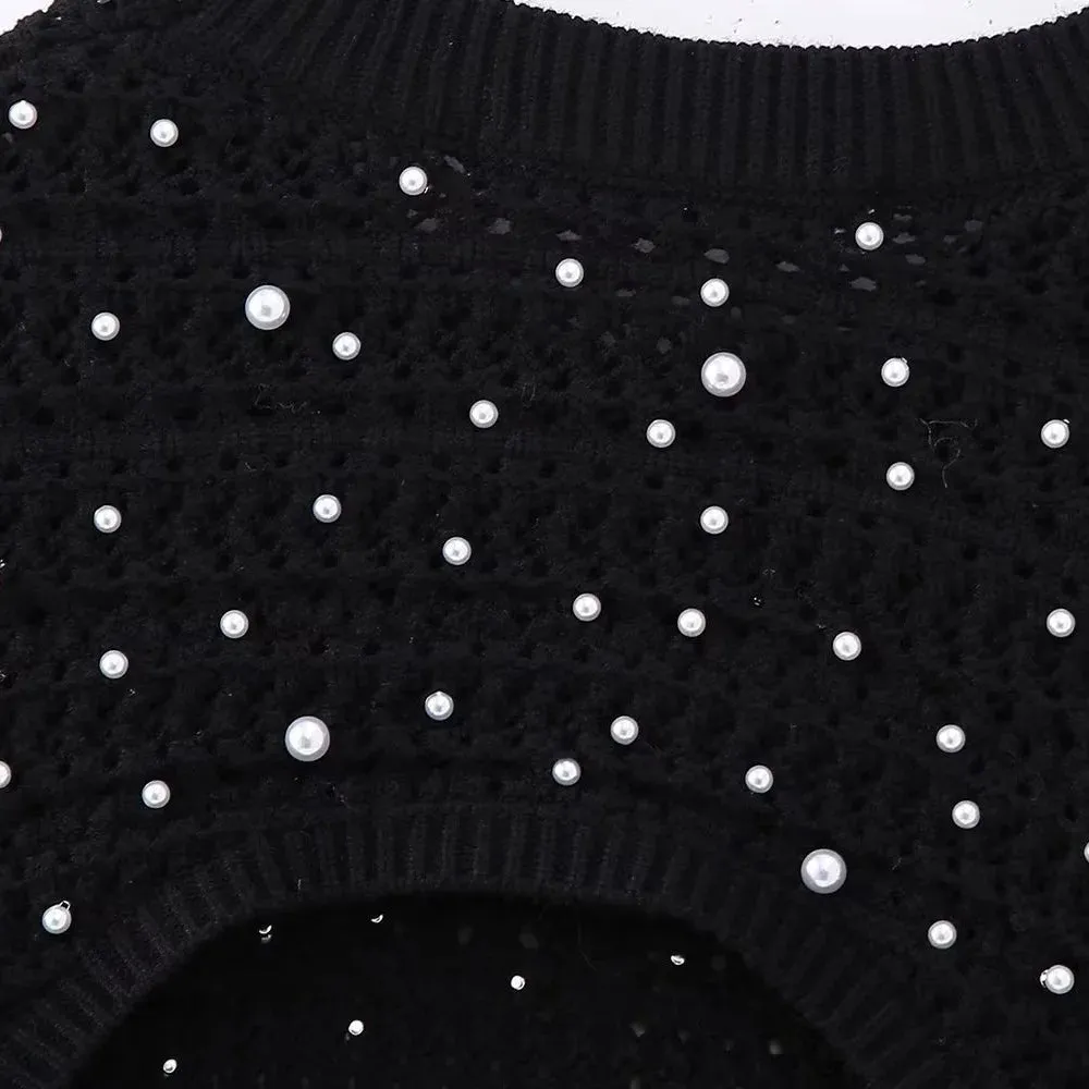 Pre Order:  Pearl Open Back Knit Sweater