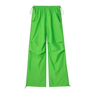 Pre Order:  Solid Color Pleated Drawstring Pants