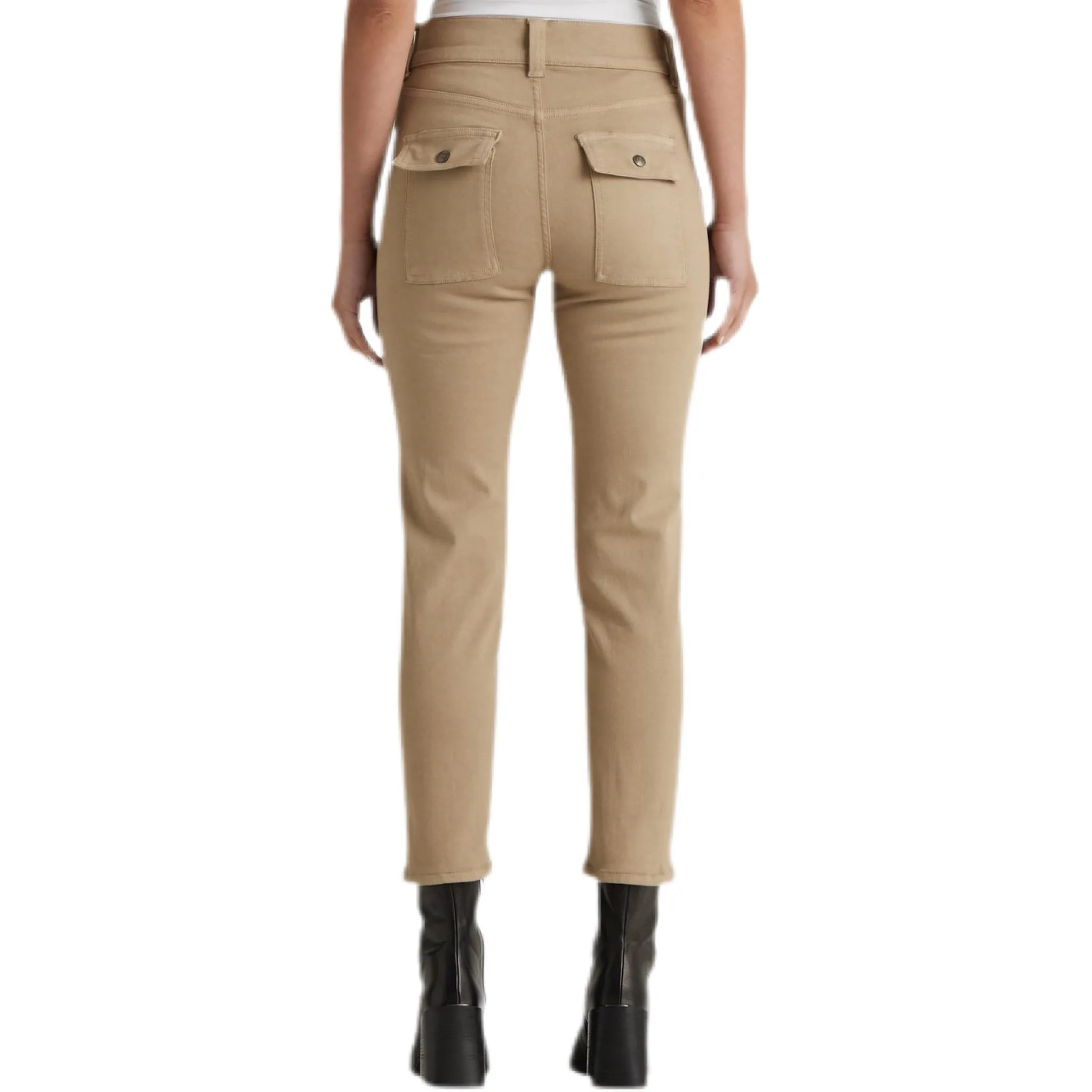 Rylee High Rise Cargo Pant - Beige.