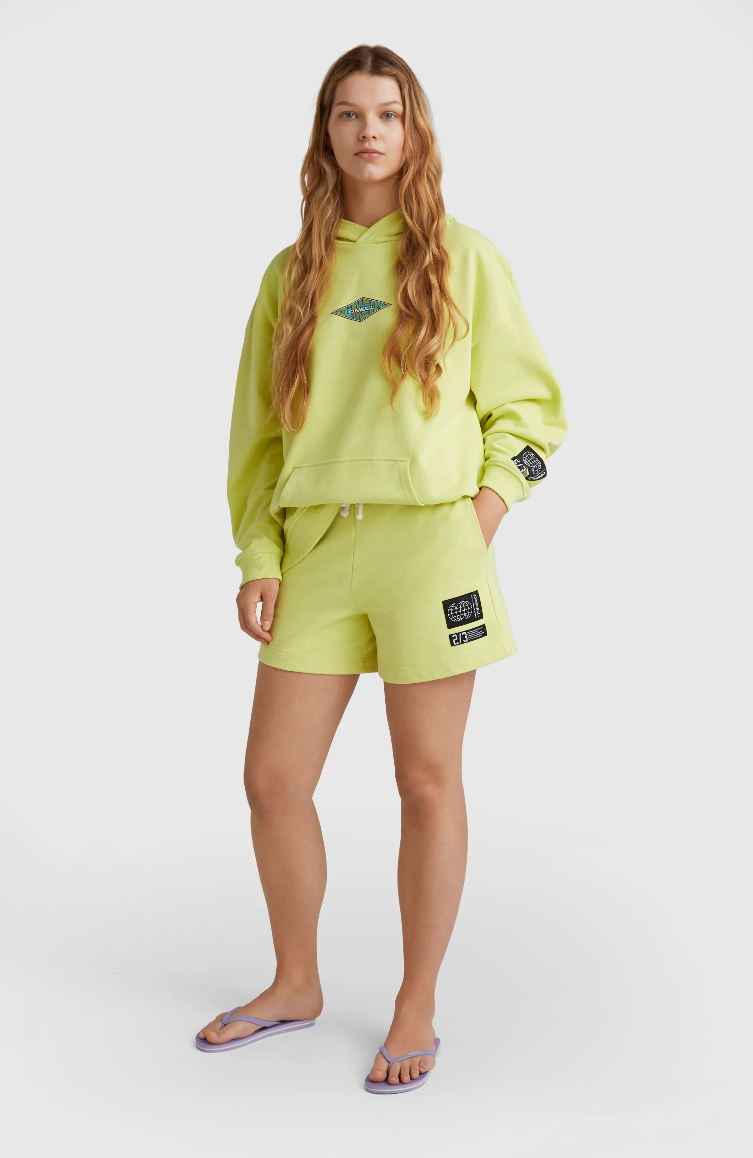 Sand Angel High-Waist Sweatshorts | Sunny Lime