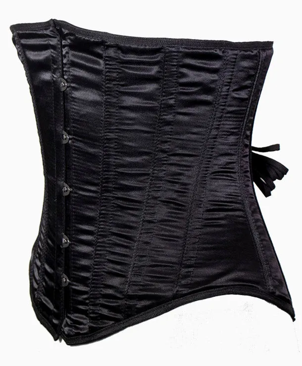 Satin Doll Underbust Corset in Black