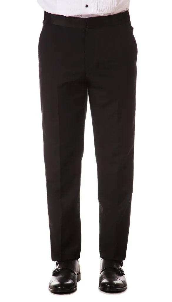 Slim Fit Tuxedo Pants- Black