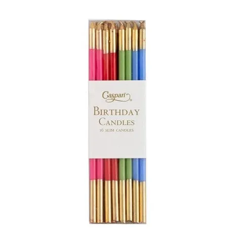 Slim Rainbow Birthday Candles