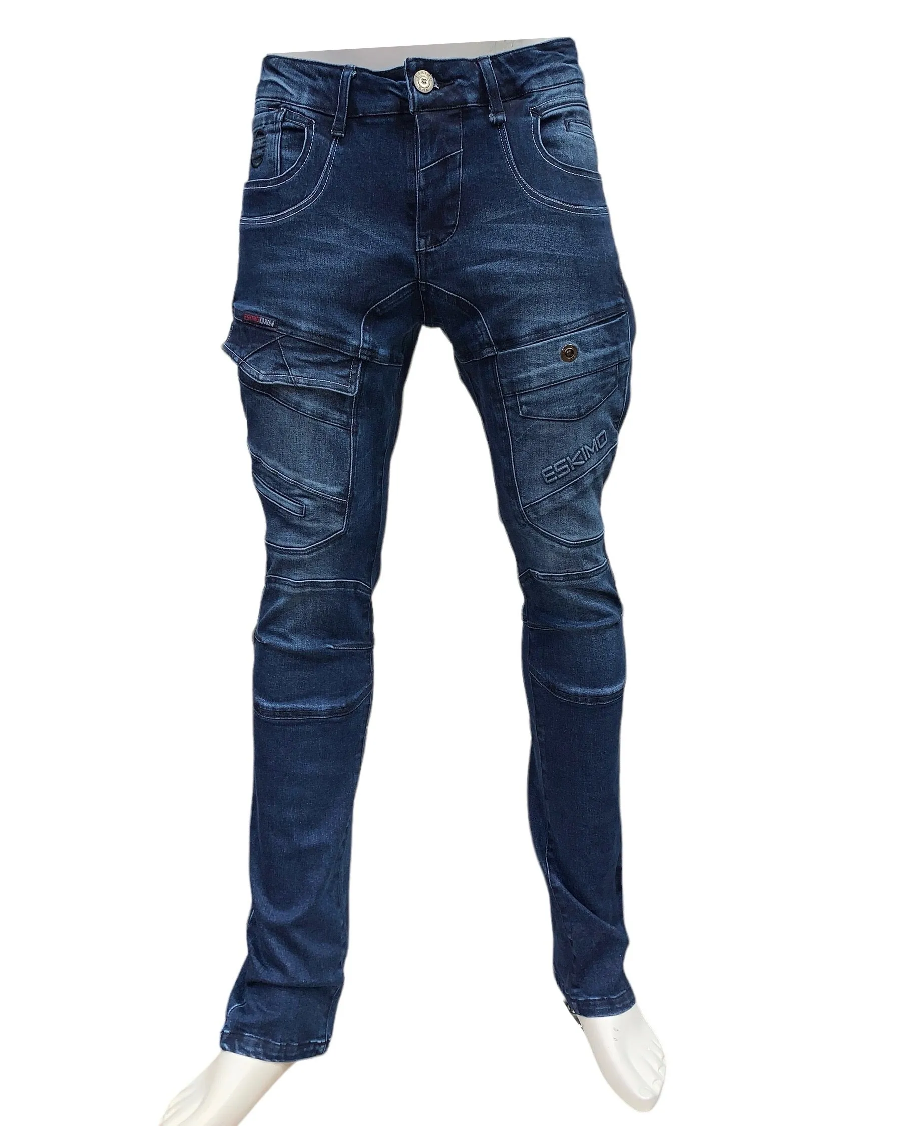 Slim-Straight Jeans #Gypsy-2 - D-Blue