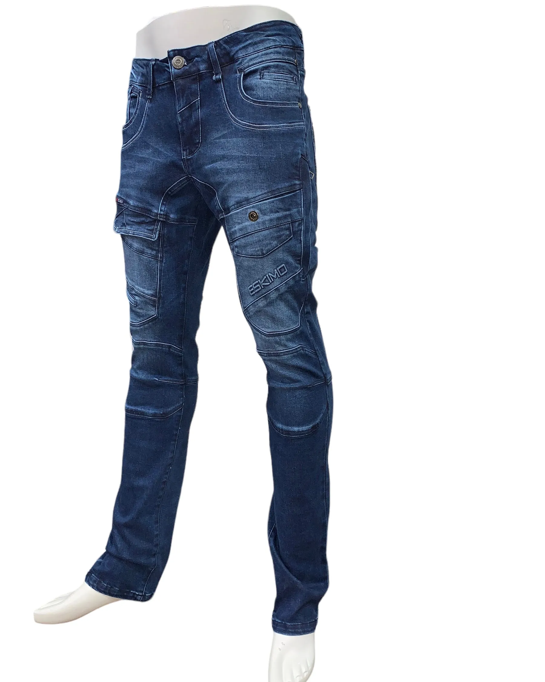 Slim-Straight Jeans #Gypsy-2 - D-Blue