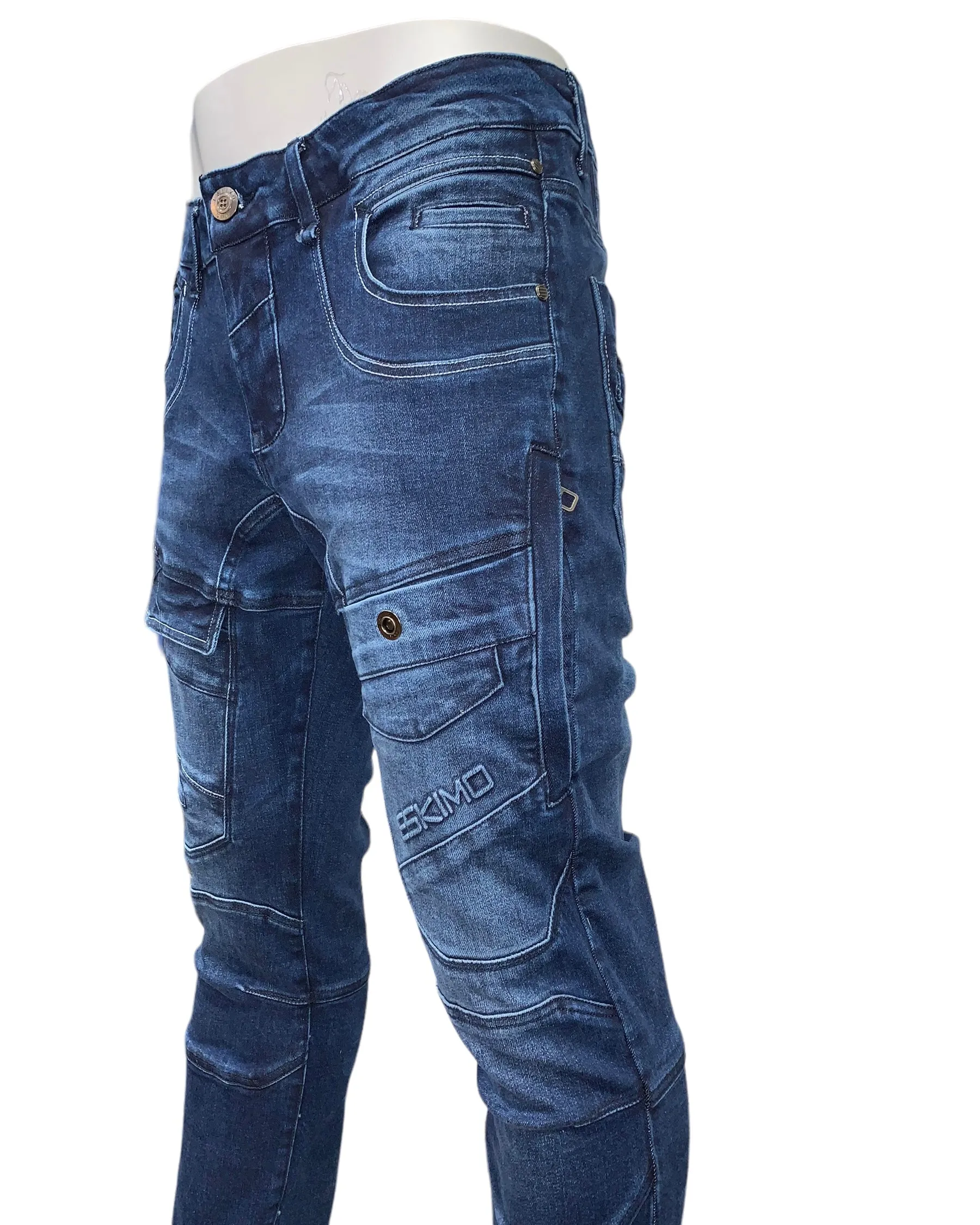 Slim-Straight Jeans #Gypsy-2 - D-Blue