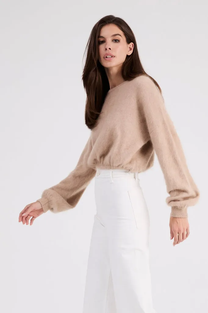 STEVIE CASHMERE SWEATER - LATTE