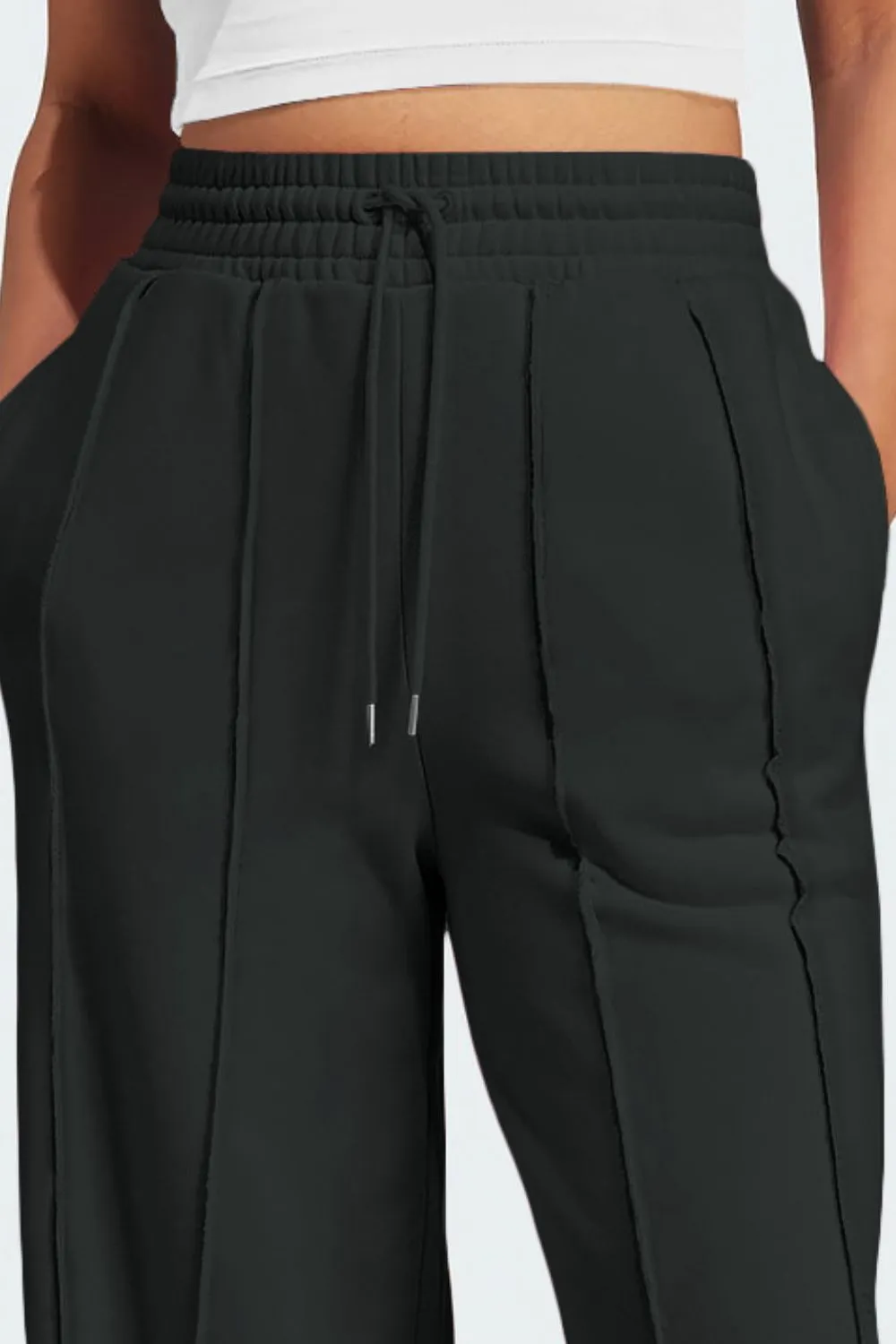 TEEK - Drawstring Wide Leg Active Pants