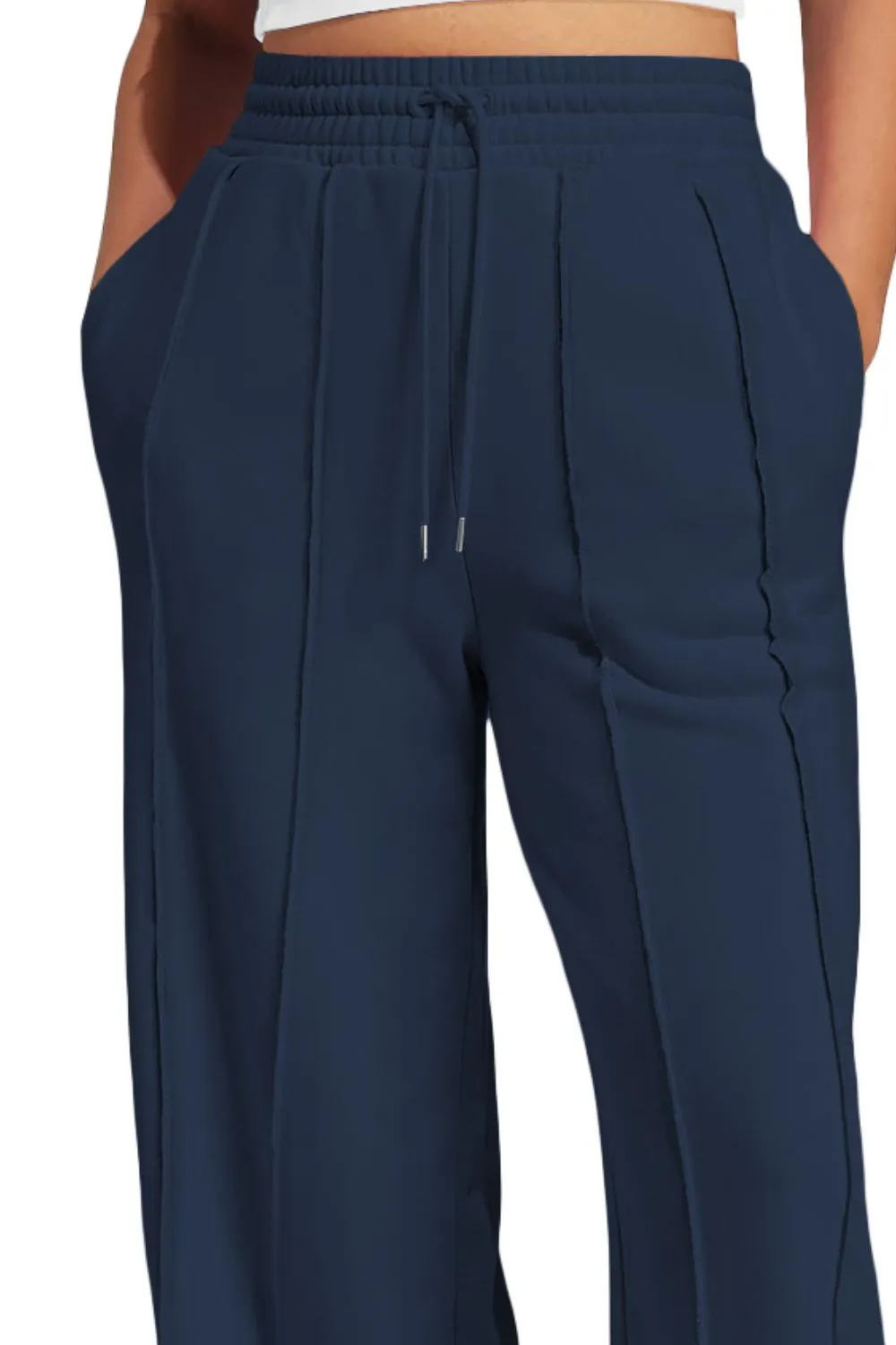 TEEK - Drawstring Wide Leg Active Pants