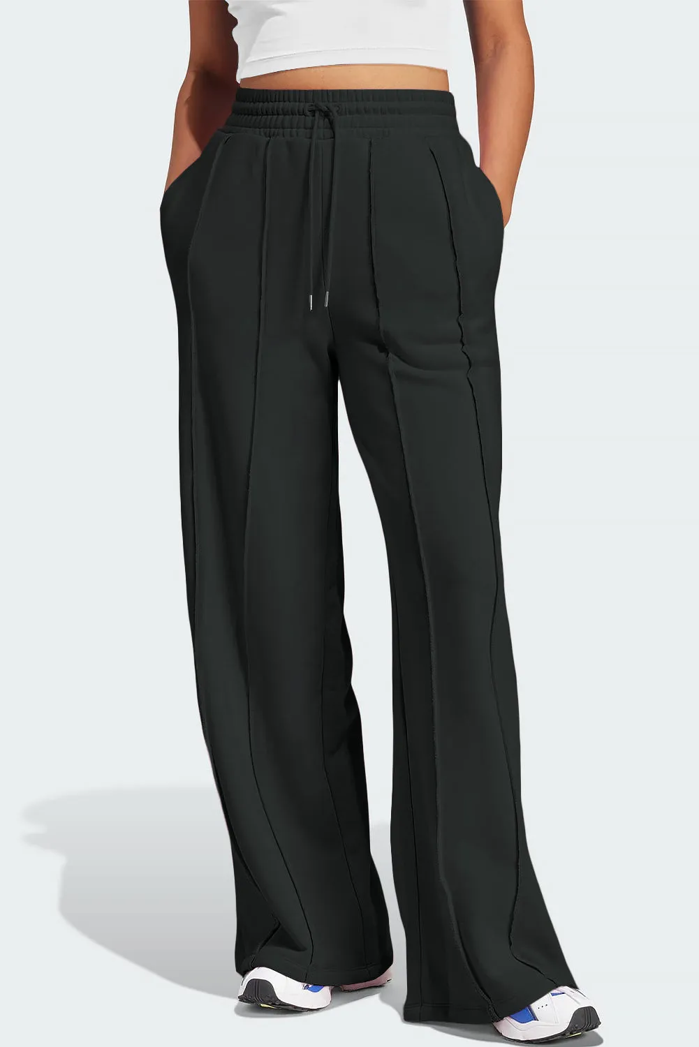 TEEK - Drawstring Wide Leg Active Pants