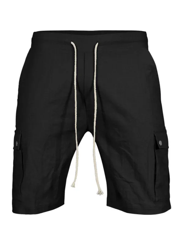 TEEK - Mens Slim Drawstring Quarter Leg Cargo Shorts