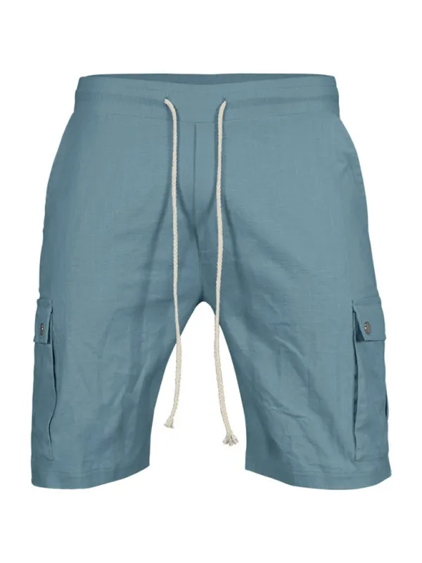 TEEK - Mens Slim Drawstring Quarter Leg Cargo Shorts