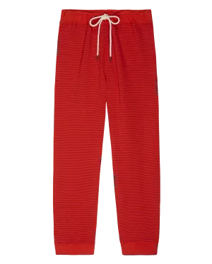 The Lantern Pant. -- Hot Red Overdyed Stripe