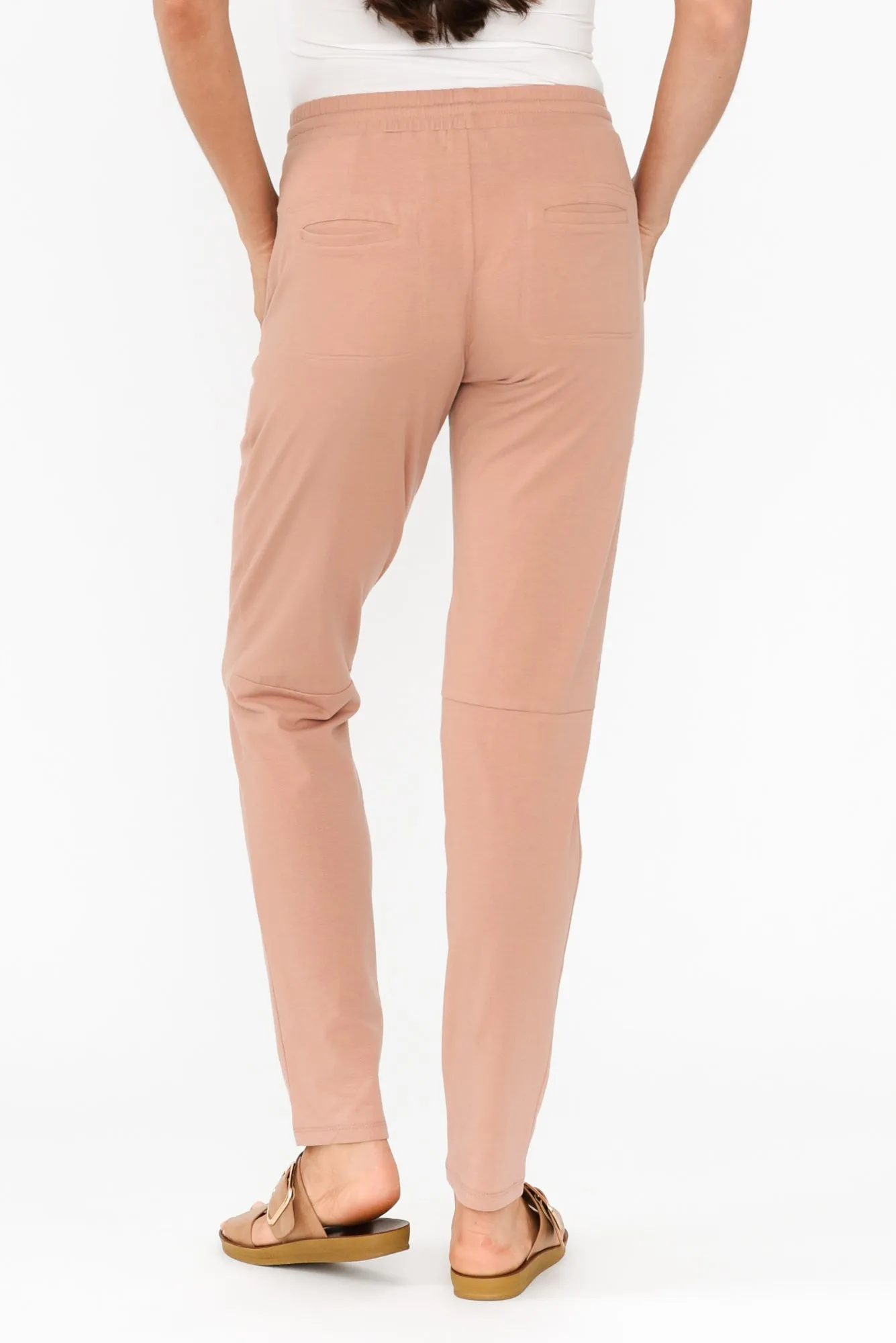 Timmy Beige Cotton Drawstring Pants