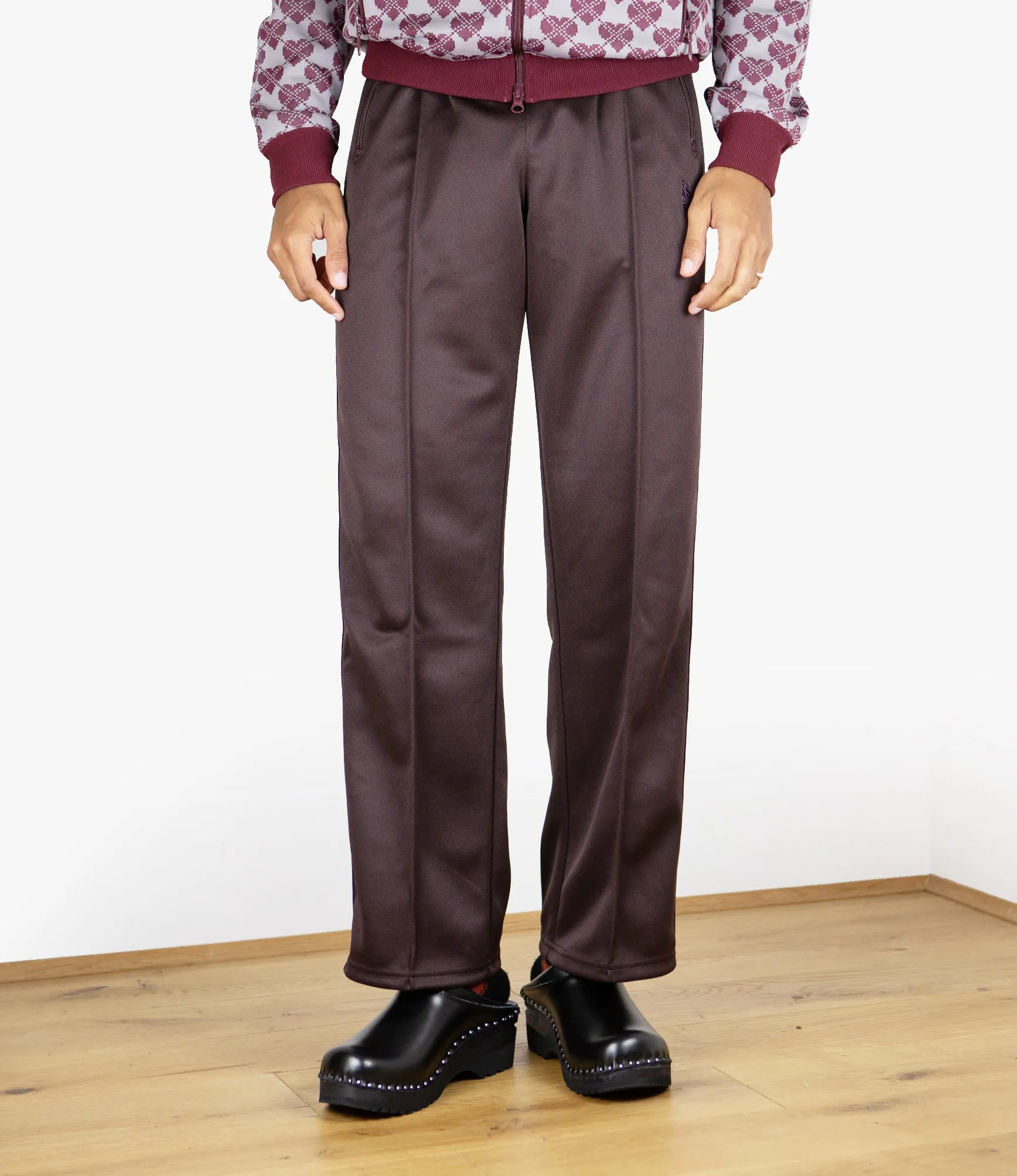 Track Pant – Dark Brown Smooth Polyester