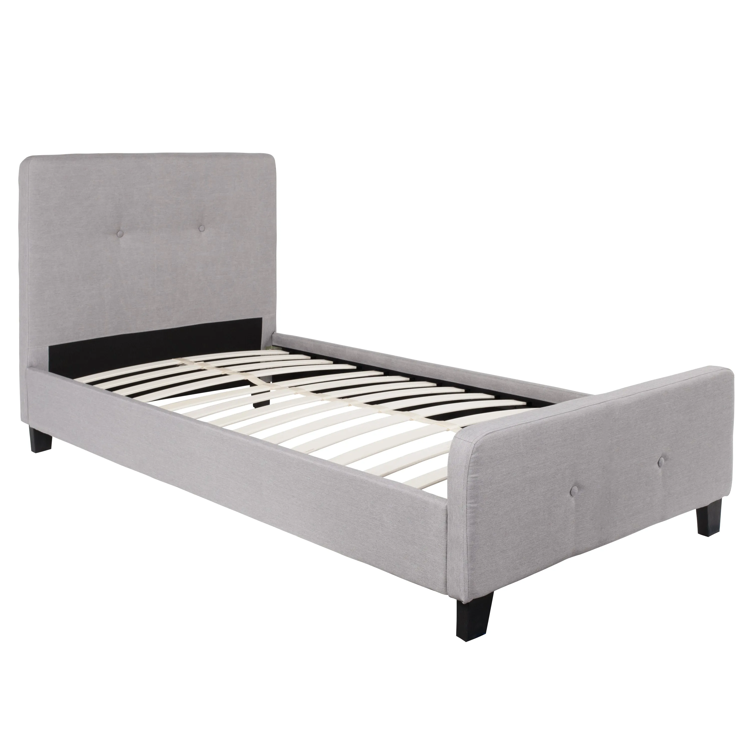 Twin Platform Bed Set-Gray HG-BM10-25-GG