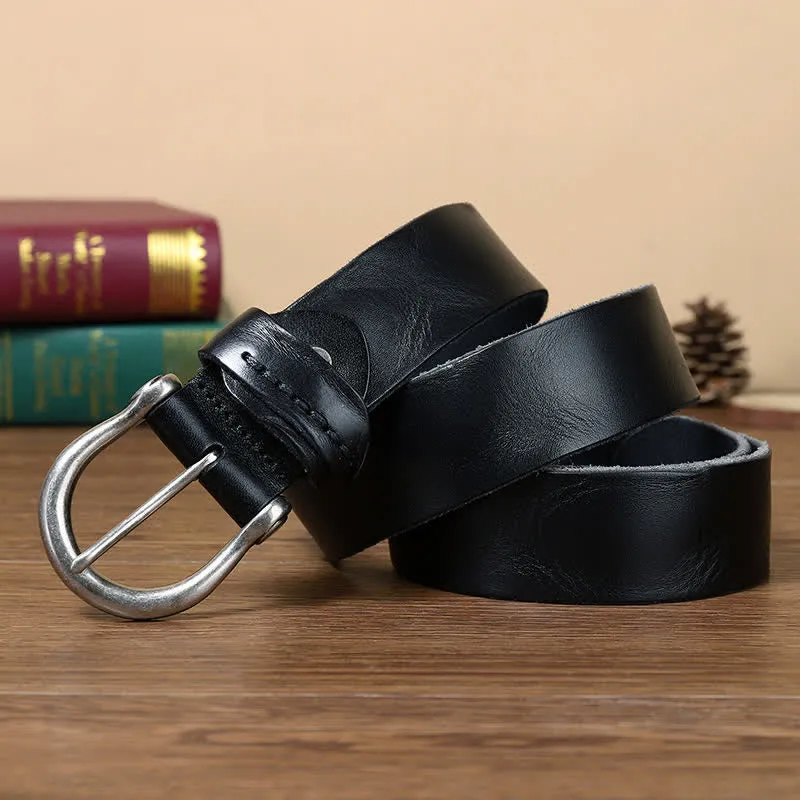 Versatile Fashion Simple Distressed Leather Belt