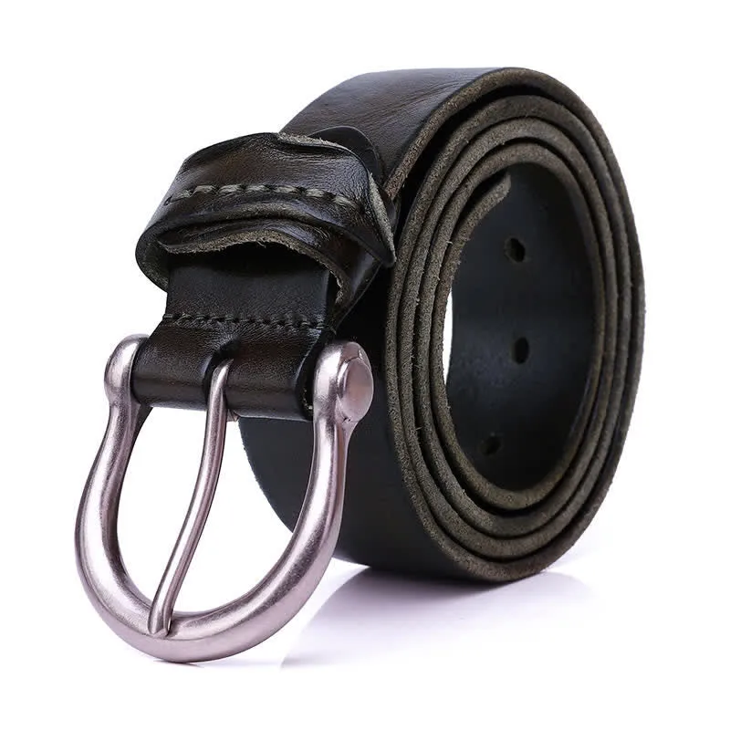 Versatile Fashion Simple Distressed Leather Belt