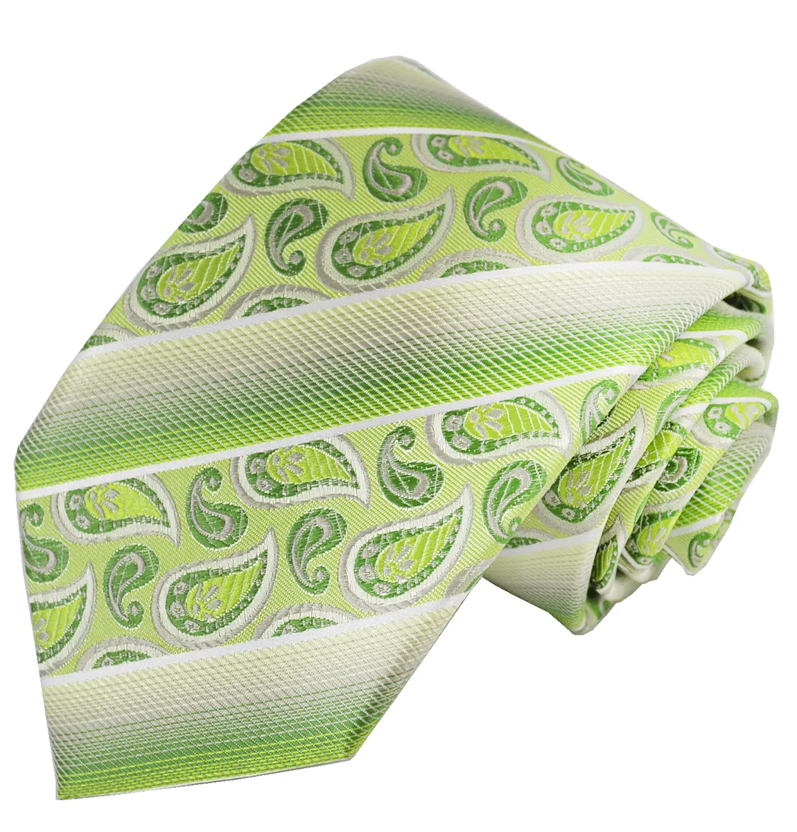 Vibrant Green Silk Necktie by Paul Malone