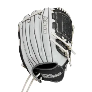 Wilson 2024 A1000 P12 Pitcher's Fastpitch Softball Glove White/Grey 12"