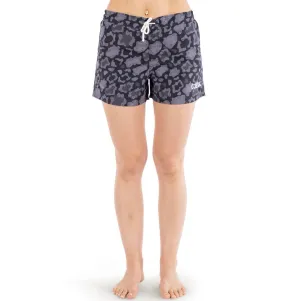 Women Boardshorts Black Glitter Cheetah