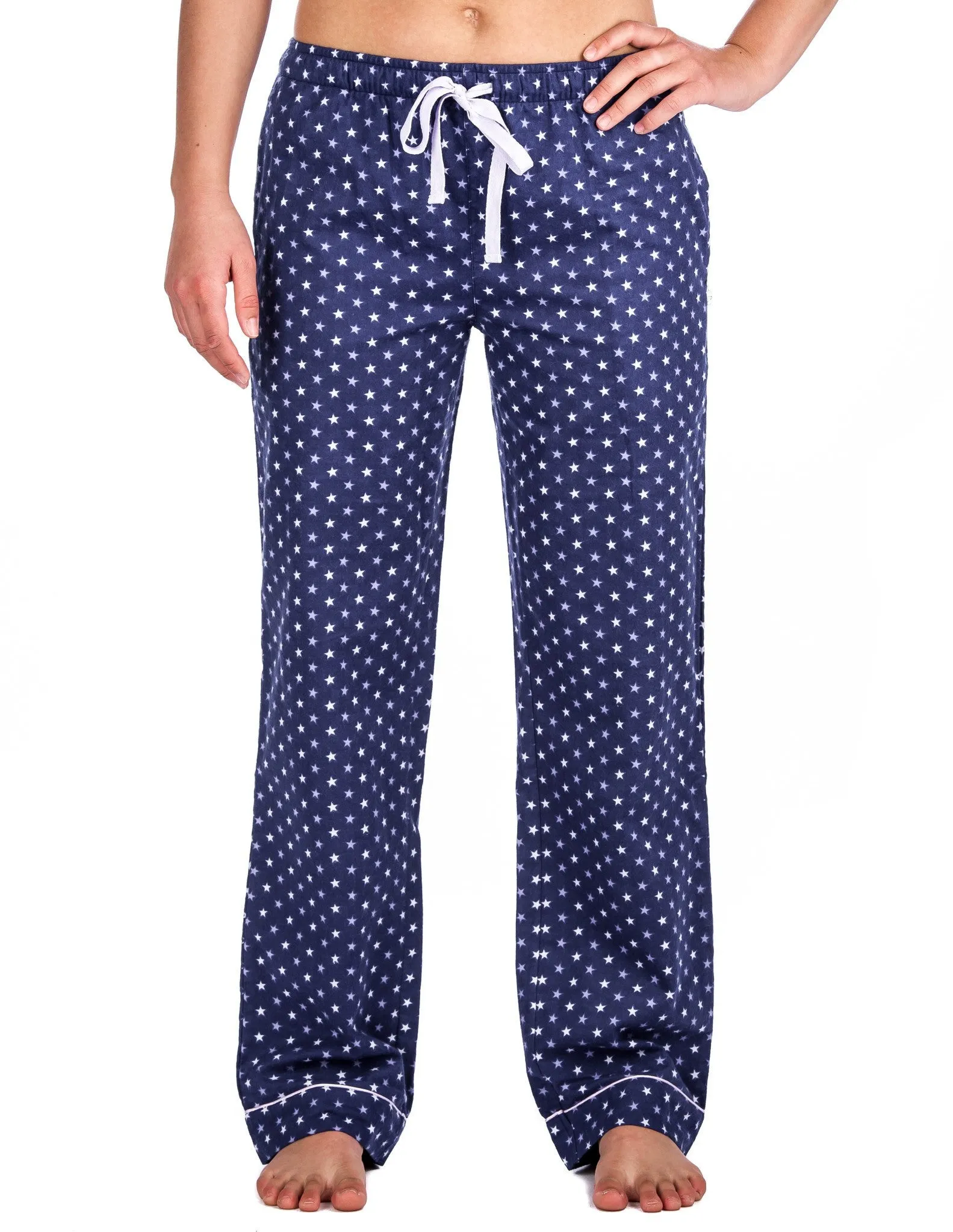 Womens 100% Cotton Flannel Lounge Pants - Relaxed Fit