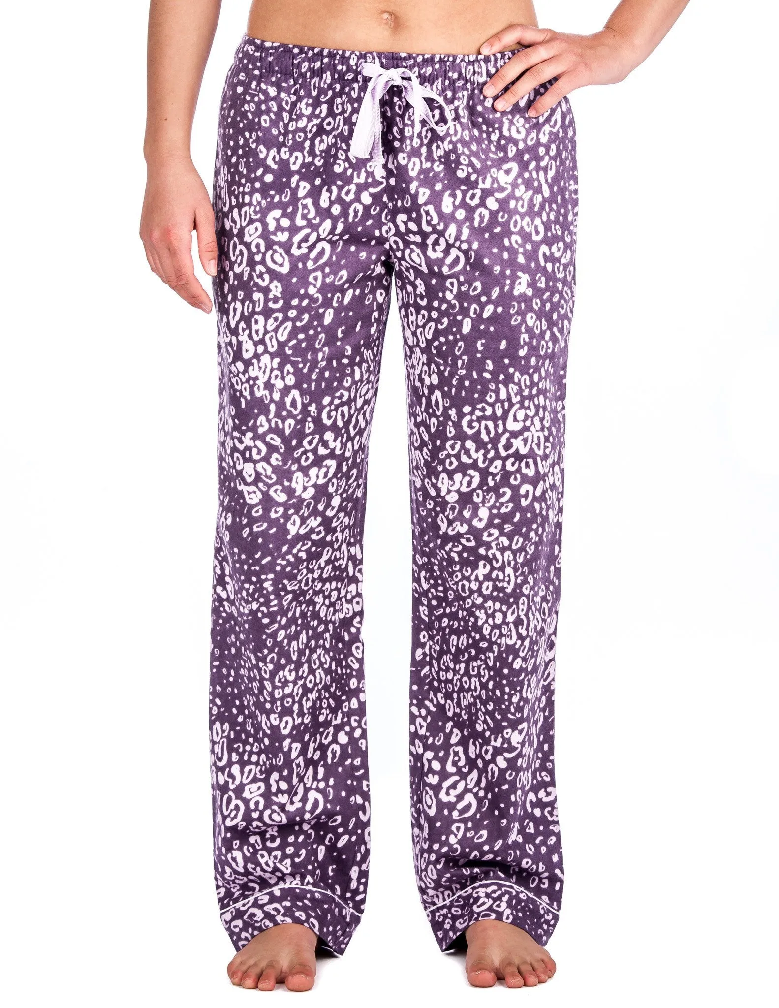 Womens 100% Cotton Flannel Lounge Pants - Relaxed Fit