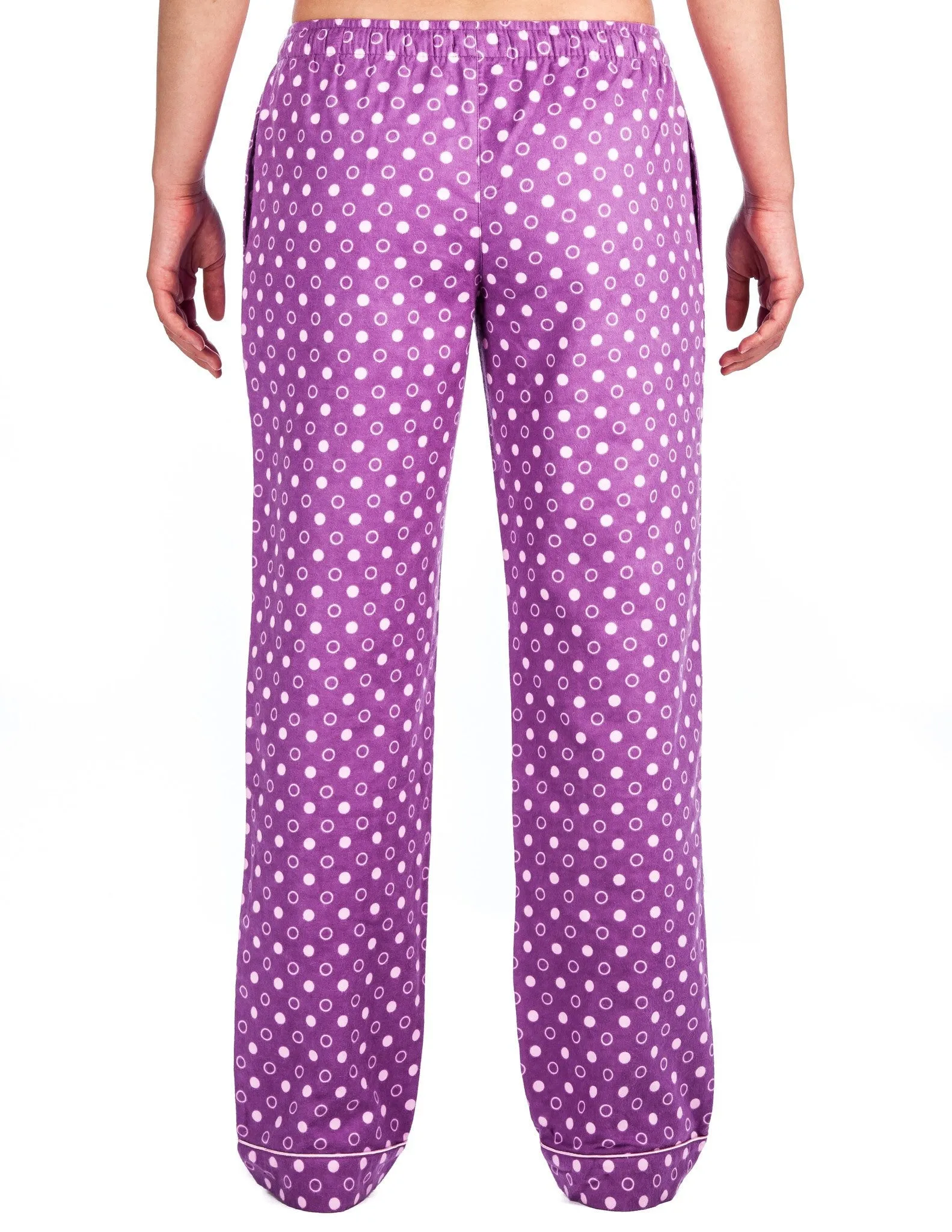 Womens 100% Cotton Flannel Lounge Pants - Relaxed Fit