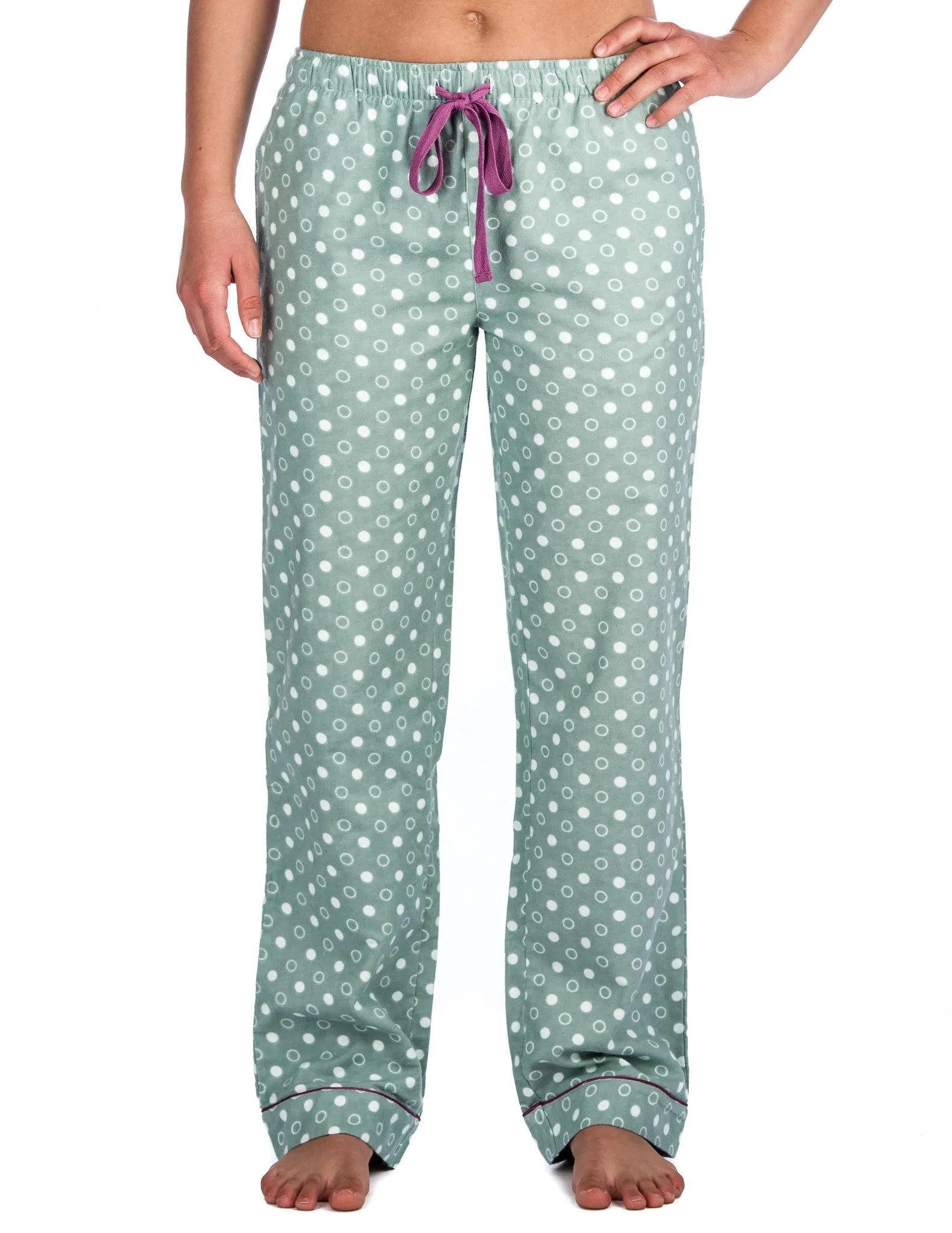 Womens 100% Cotton Flannel Lounge Pants - Relaxed Fit