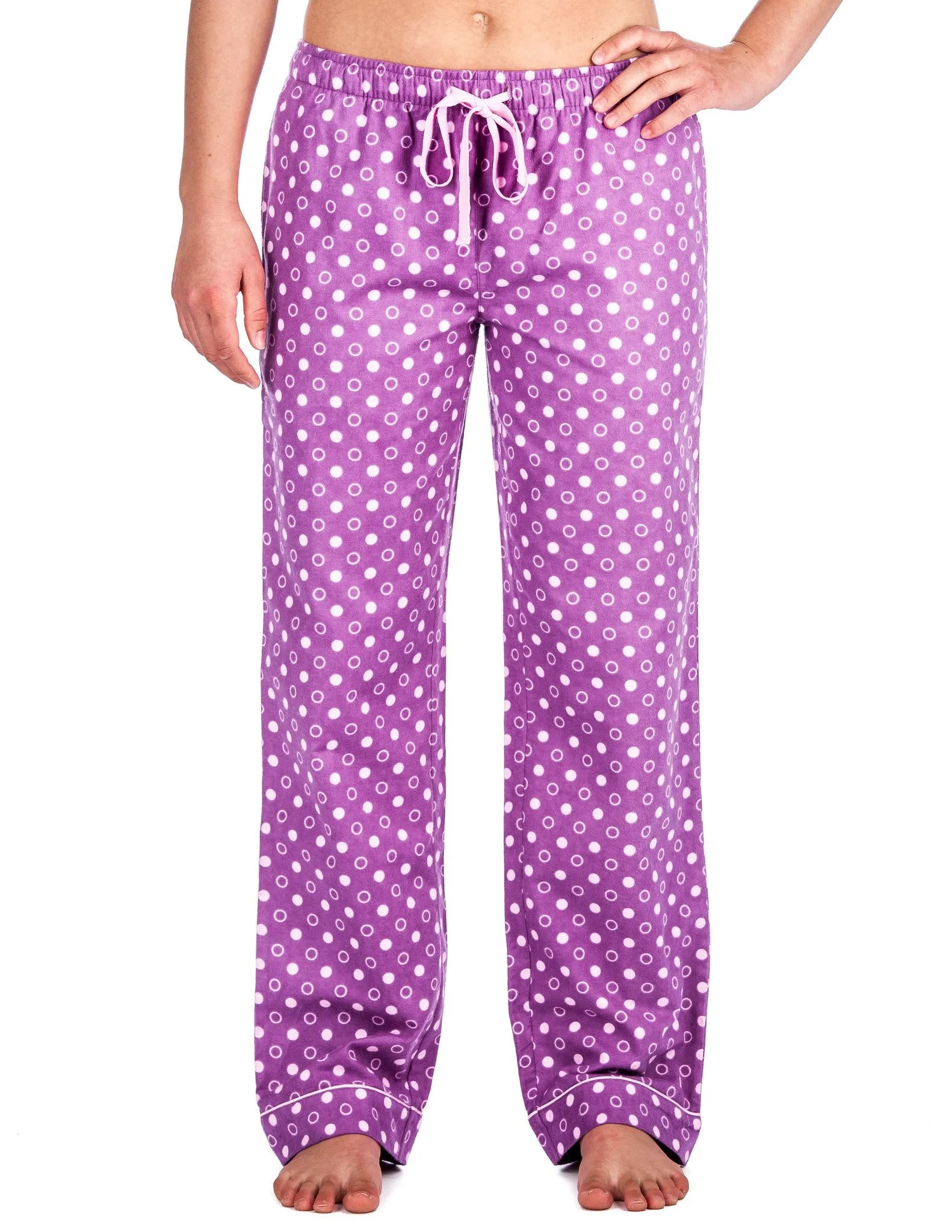 Womens 100% Cotton Flannel Lounge Pants - Relaxed Fit